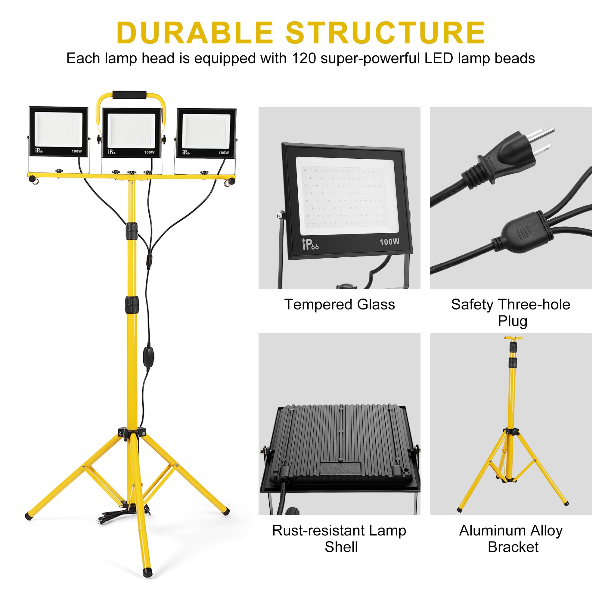 Aiptertet foldable tripod stand for easy storage and transport