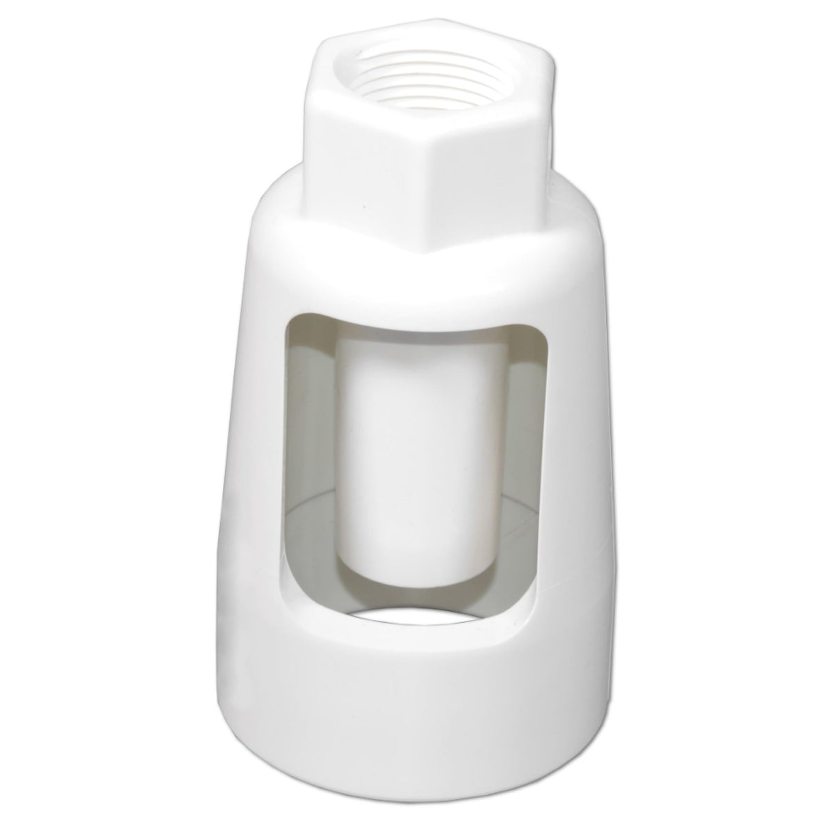 AIR GAP INTERNATIONAL ET115-002 front view, compact splash-free air gap for 1-1/2 inch standpipes.