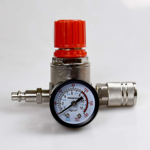 Three-way valve system ready for multi-outlet air tools.