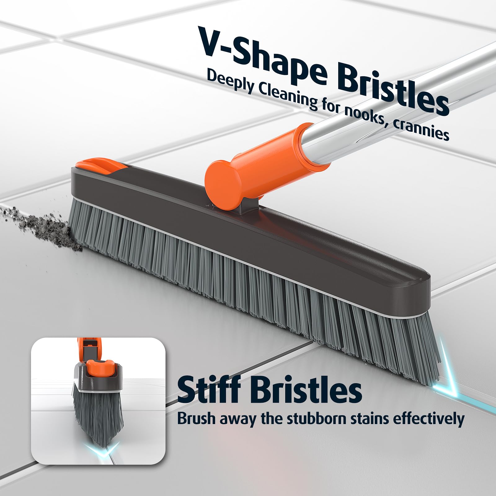 AIR U+ 180-degree swivel head reaches tight corners effectively.