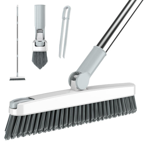 AIR U+ grout brush long-handle extends reach for deep cleaning