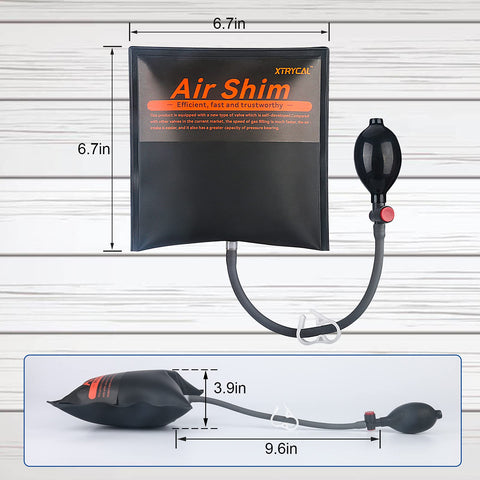 XTRYCAL air wedge bag pump side view highlights compact installation tool