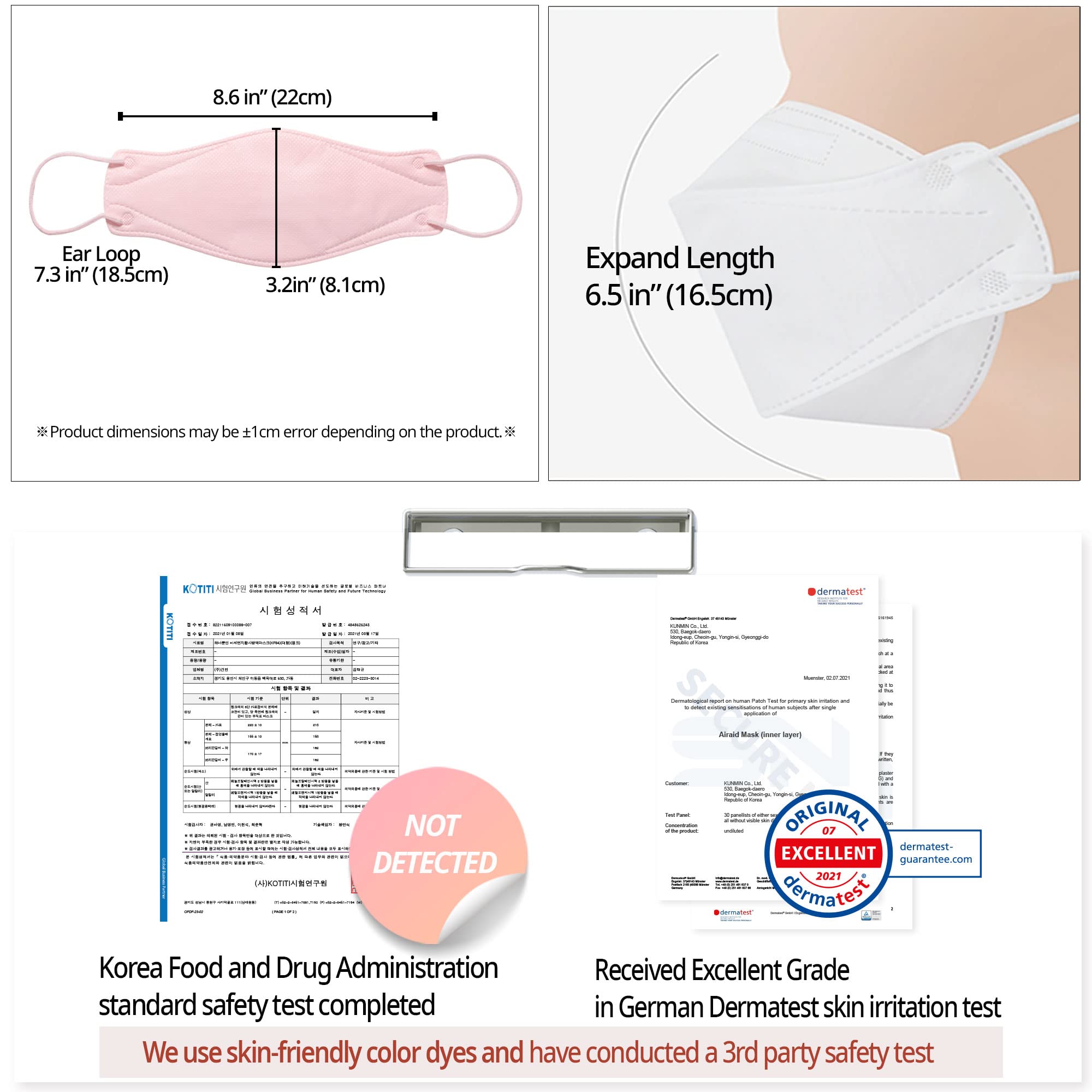 AIRAID KF94 ergonomic 3D design hugs facial contours for a secure seal.