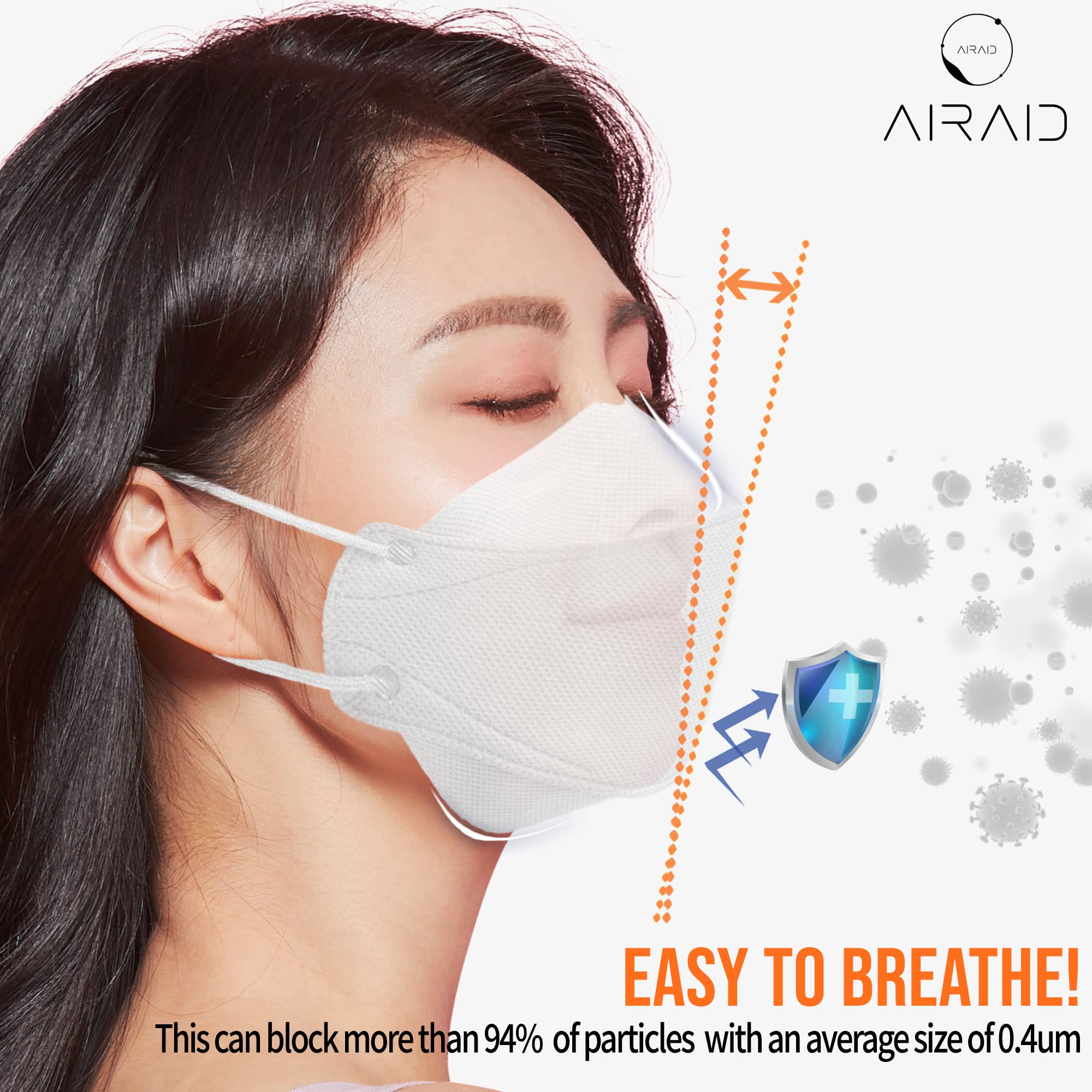 AIRAID KF94 made in Korea in a safe facility for consistent quality.