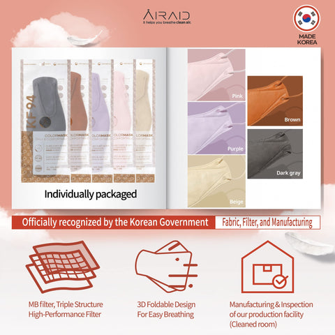 AIRAID KF94 3D multicolor pack for versatile styling and secure fit.