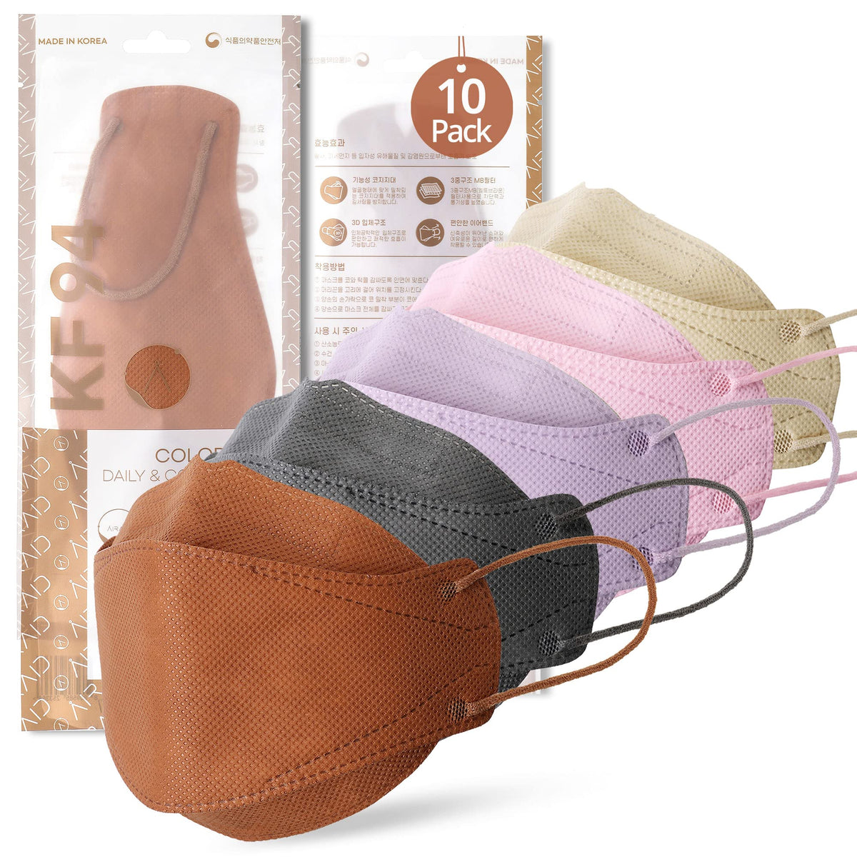 AIRAID KF94 mask, individually wrapped for easy daily carry and emergencies.