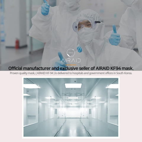 AIRAID KF94 made in Korea with safety-focused production.