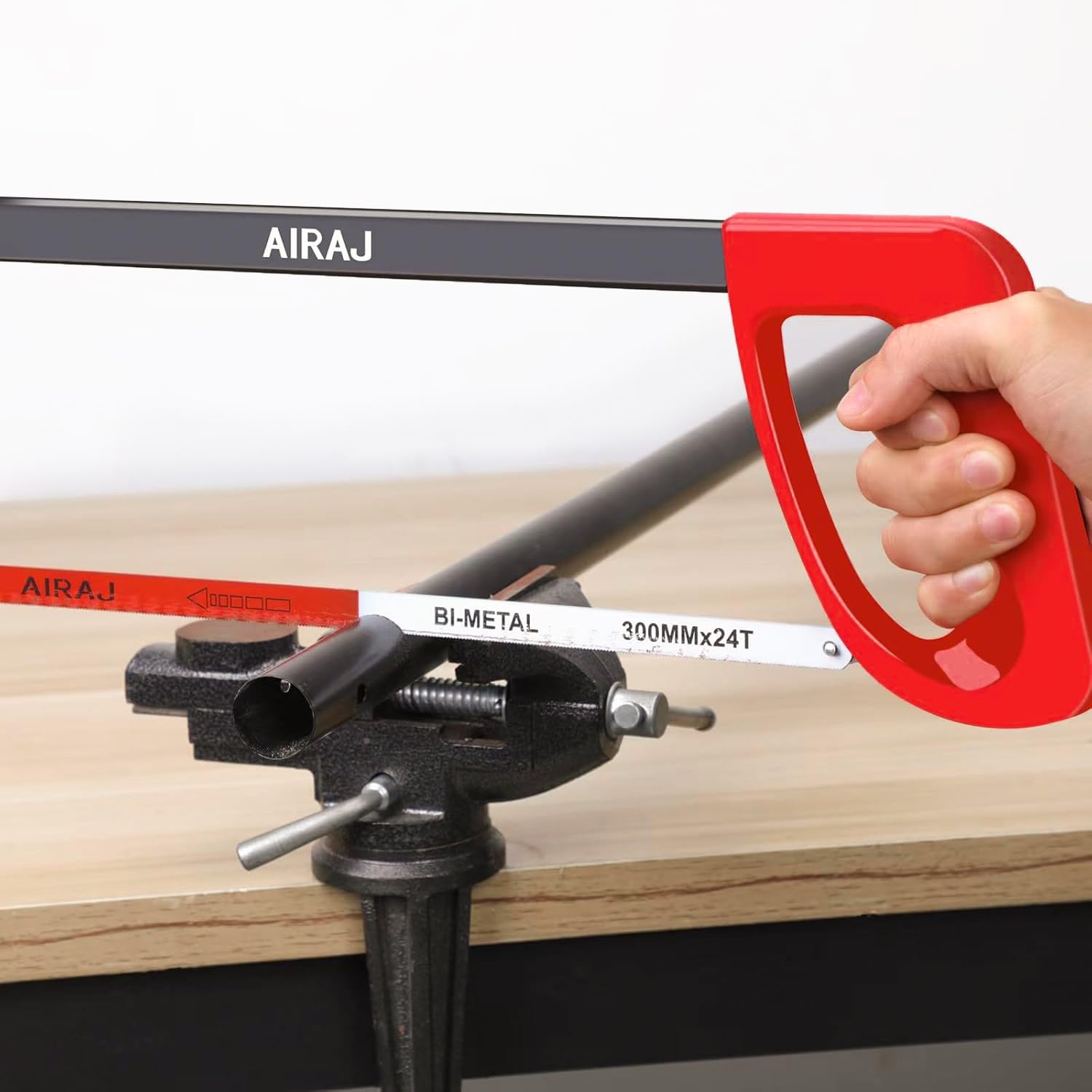 AIRAJ maximum 4-inch cutting depth for thick materials.