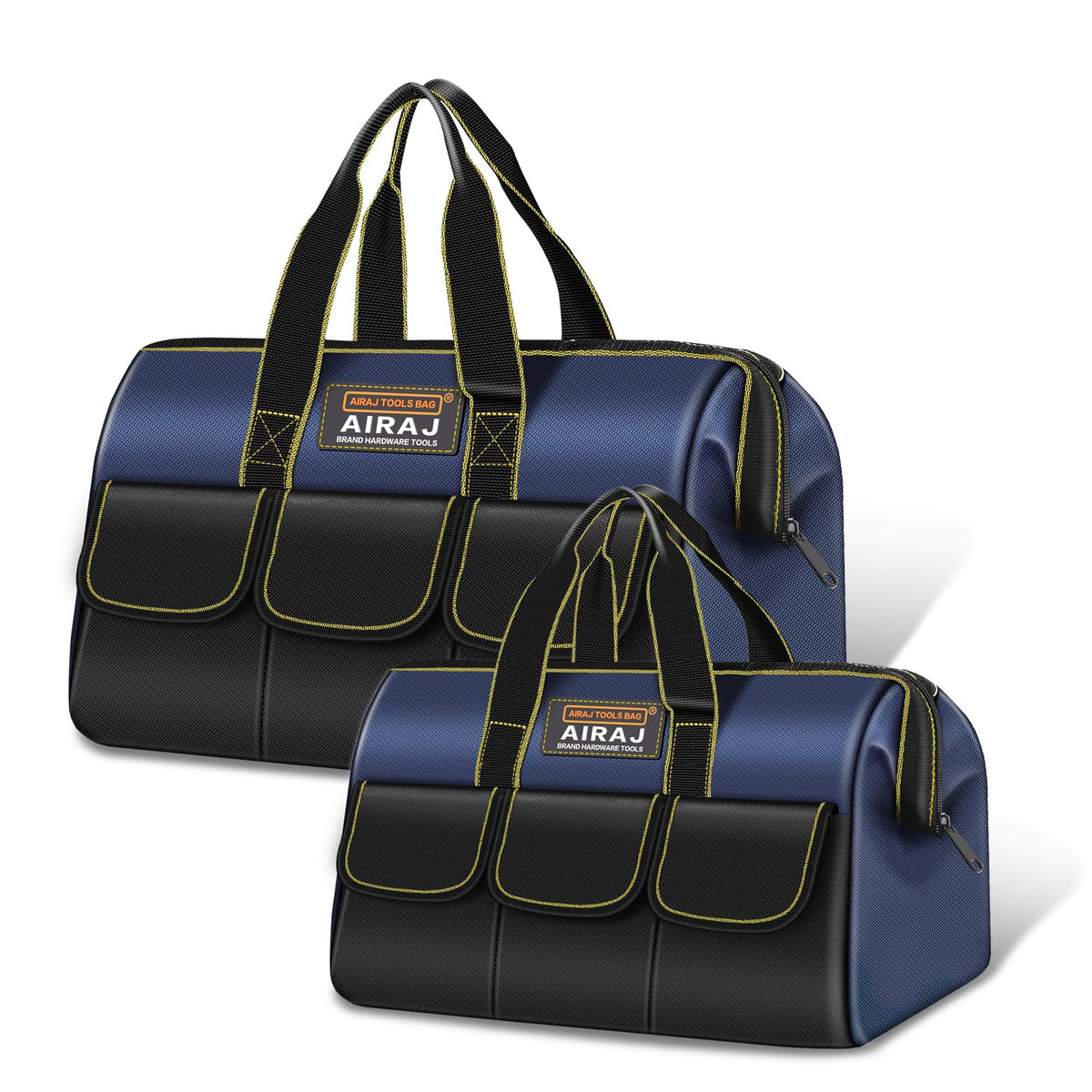 AIRAJ 18-inch tool bag wide mouth interior organized for quick access