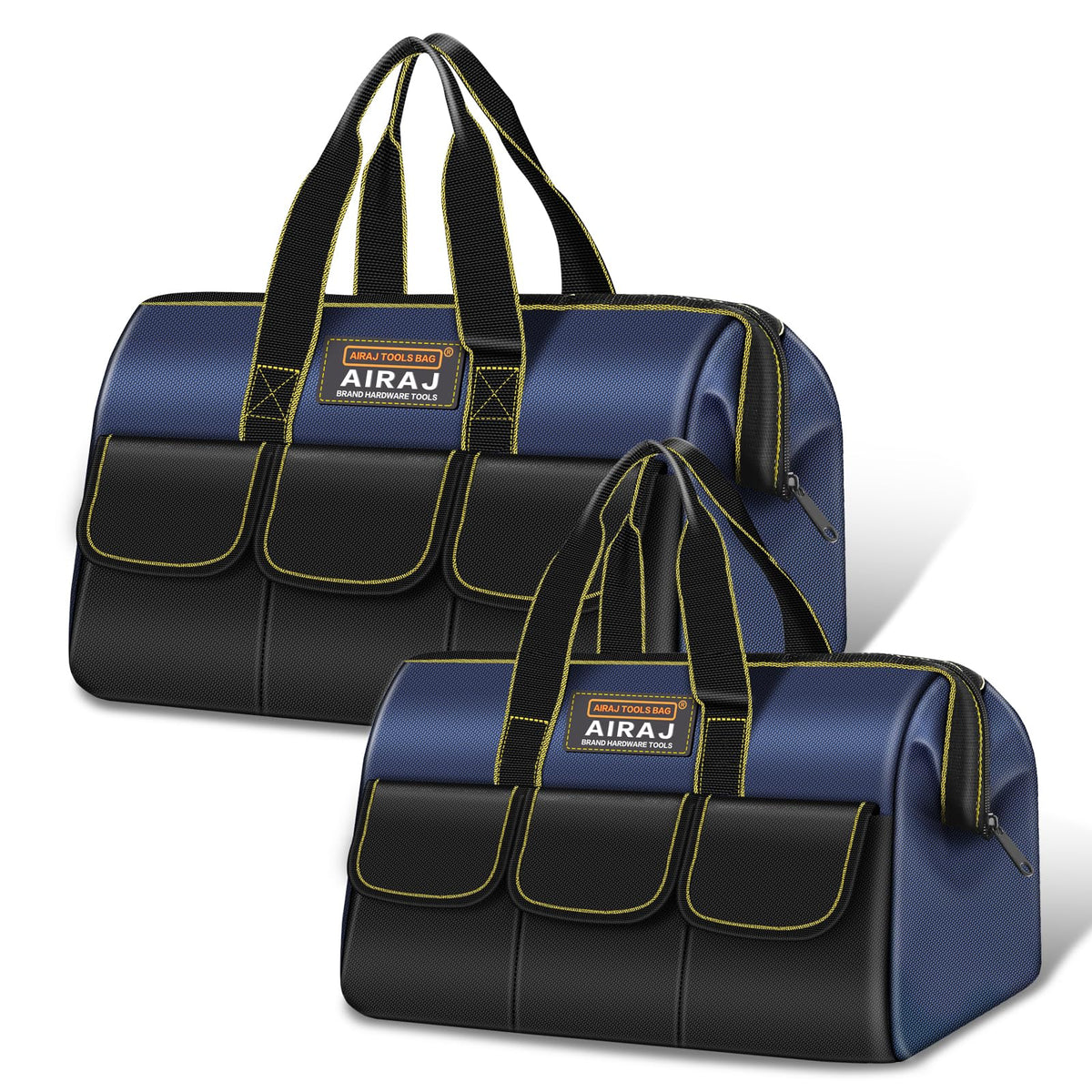 AIRAJ 18-inch tool bag with wide mouth for quick access and organization.
