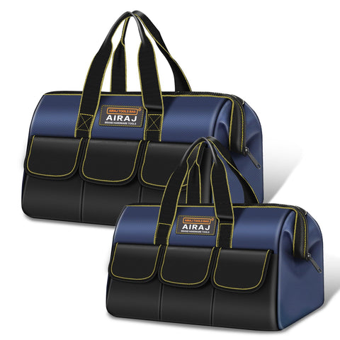 AIRAJ 18-inch tool bag with wide mouth for quick access and organization.