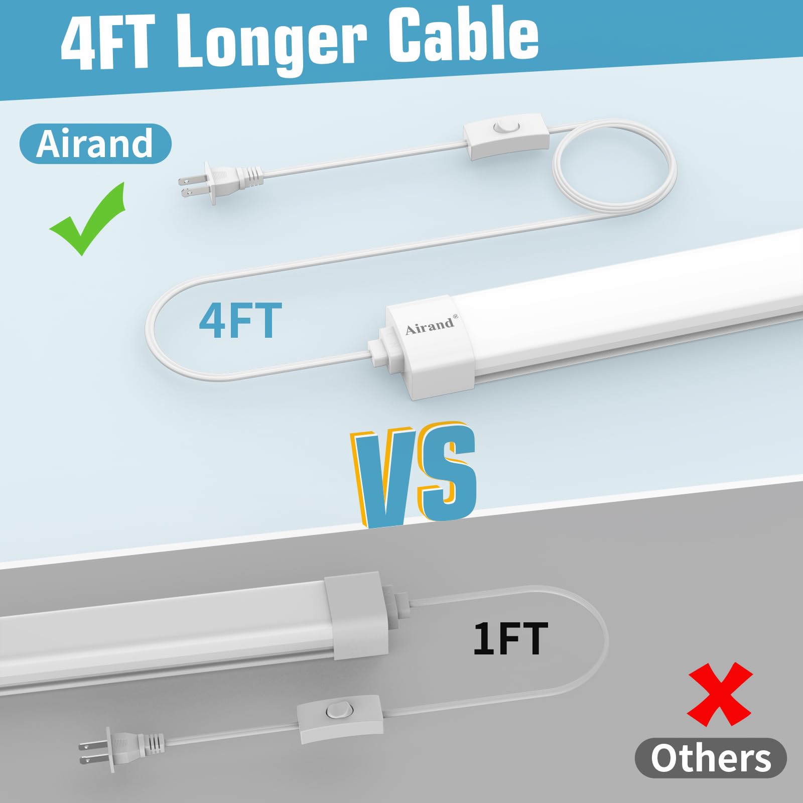 Airand frosted diffuser protects eyes while delivering soft, even light.