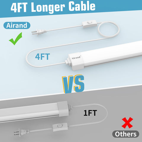 Airand frosted diffuser protects eyes while delivering soft, even light.