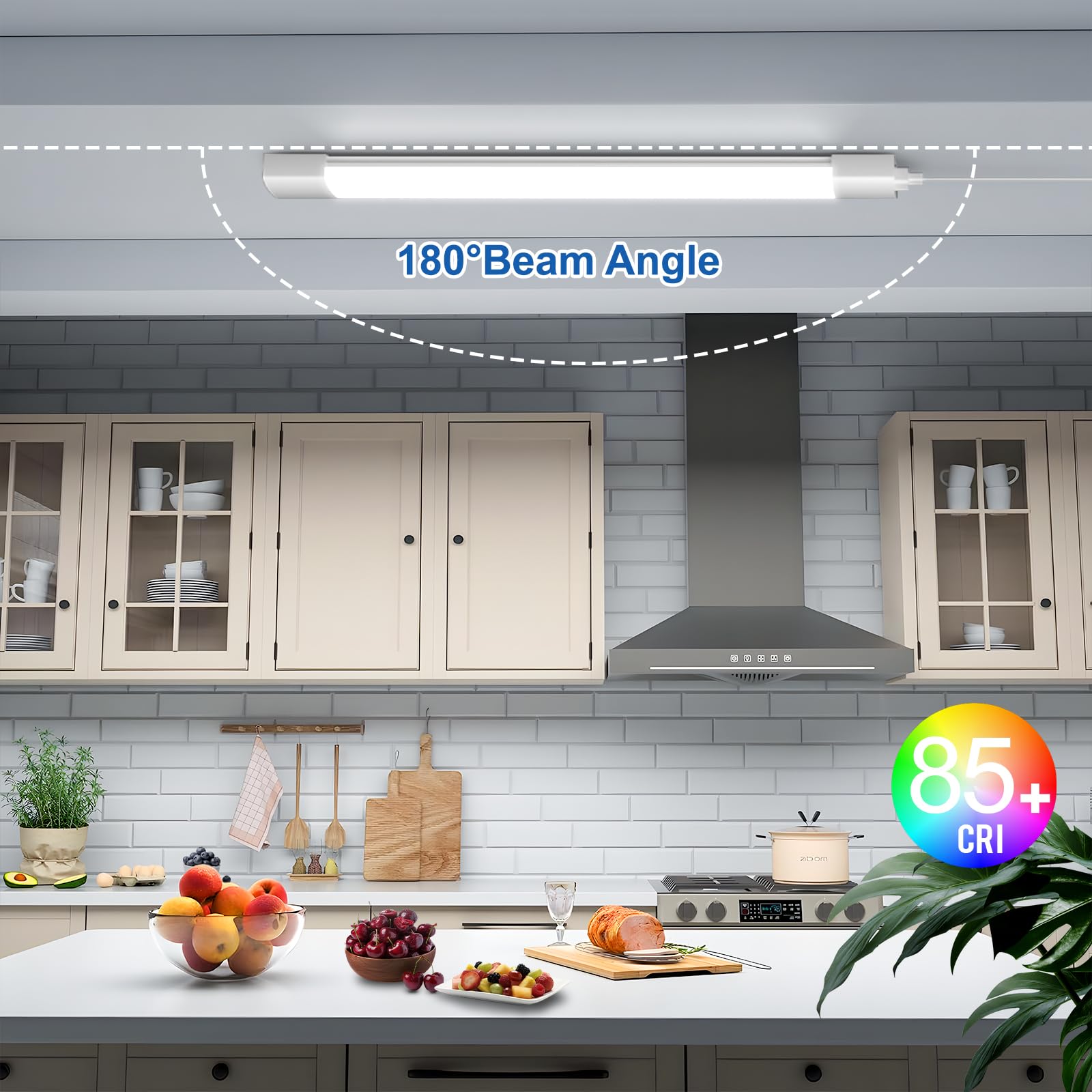 Airand frosted diffuser delivers soft, flicker-free lighting for work areas.