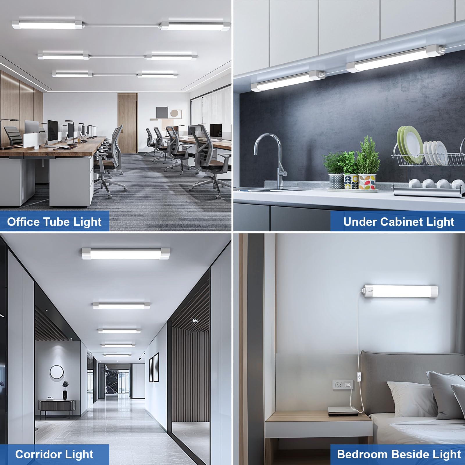 Airand 5000K daylight LED tube provides crisp illumination with high color accuracy.