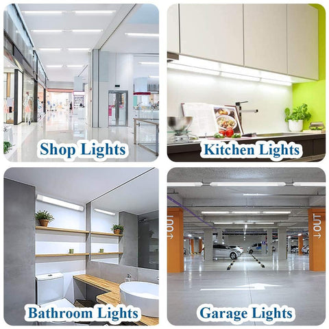 Airand utility LED shop light 4ft, wide coverage for workshop and kitchen spaces.