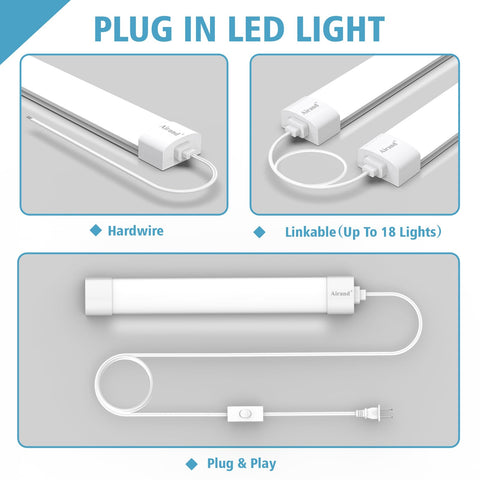 Airand wide beam LED offers 180-degree coverage for even room illumination.