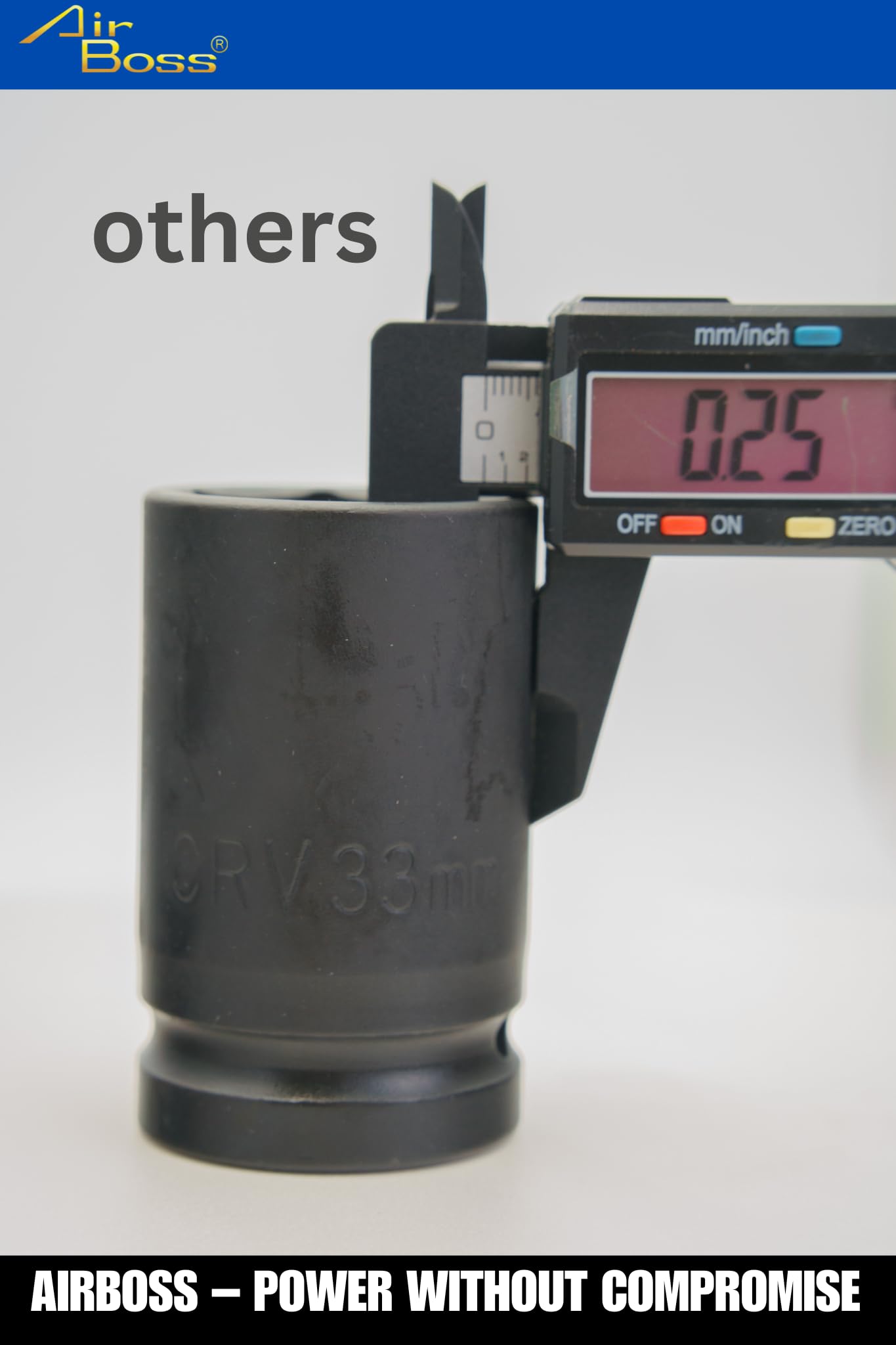AirBoss 1in drive socket ideal for professional tire service.