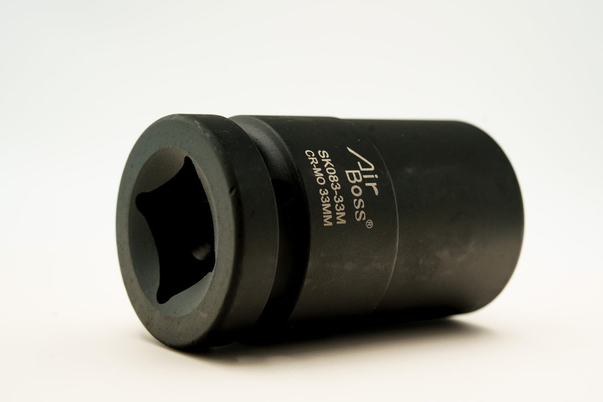 AirBoss 33mm deep 1in drive socket for easy tire service and wheel work.