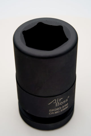 AirBoss 33mm deep socket supports deep reach in wheel work.
