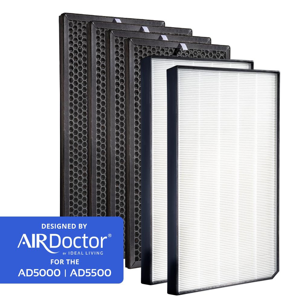 AirDoctor carbon VOC filters for AD5000/AD5500 reduce odors and gases.