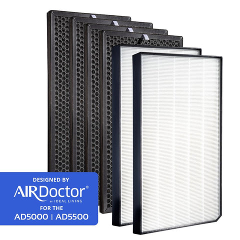 AirDoctor carbon VOC filters for AD5000/AD5500 reduce odors and gases.