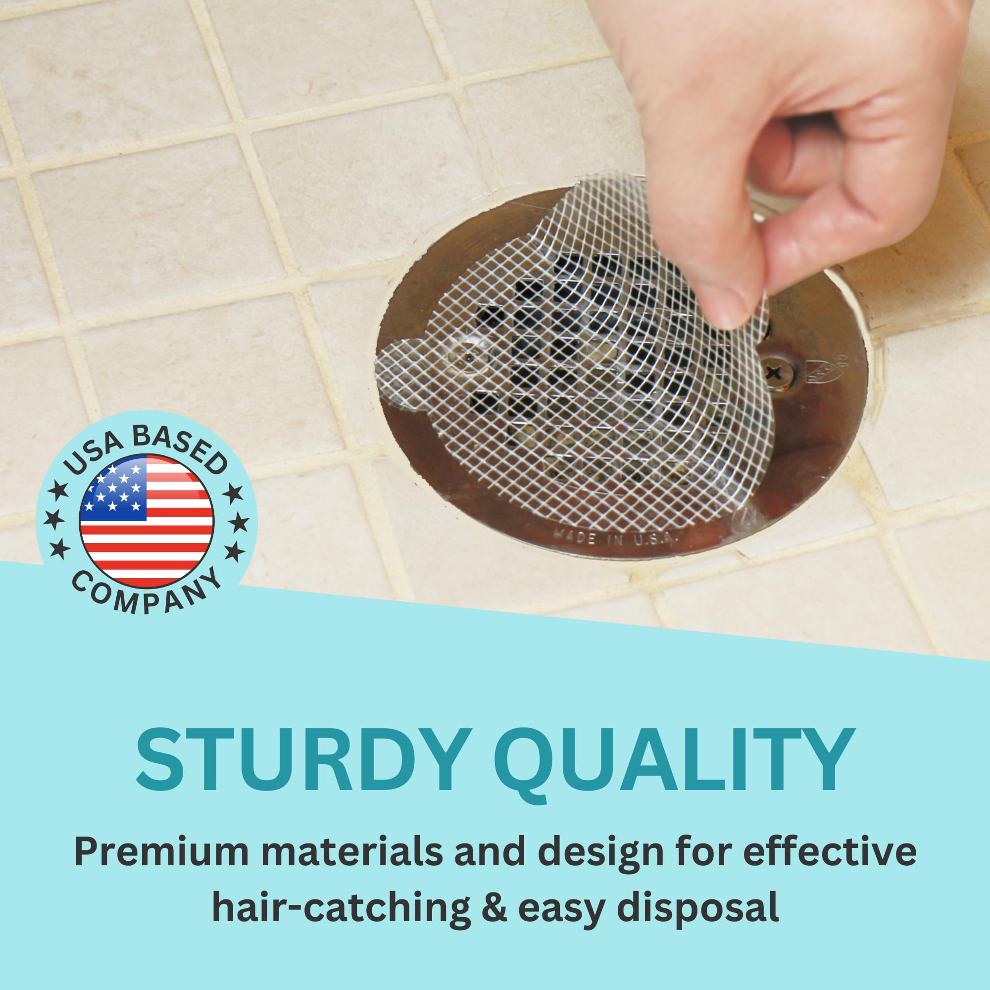 Aire Allure disposable mesh drain cover in packaging, ready for use