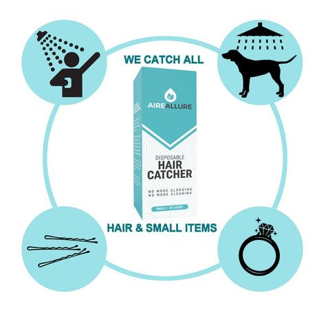 Aire Allure white small hair catcher kit ready for replacement