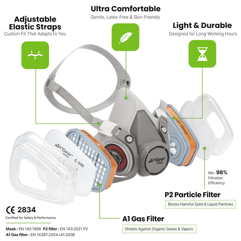 AirGearPro G-500 side view showing adjustable straps for comfort.