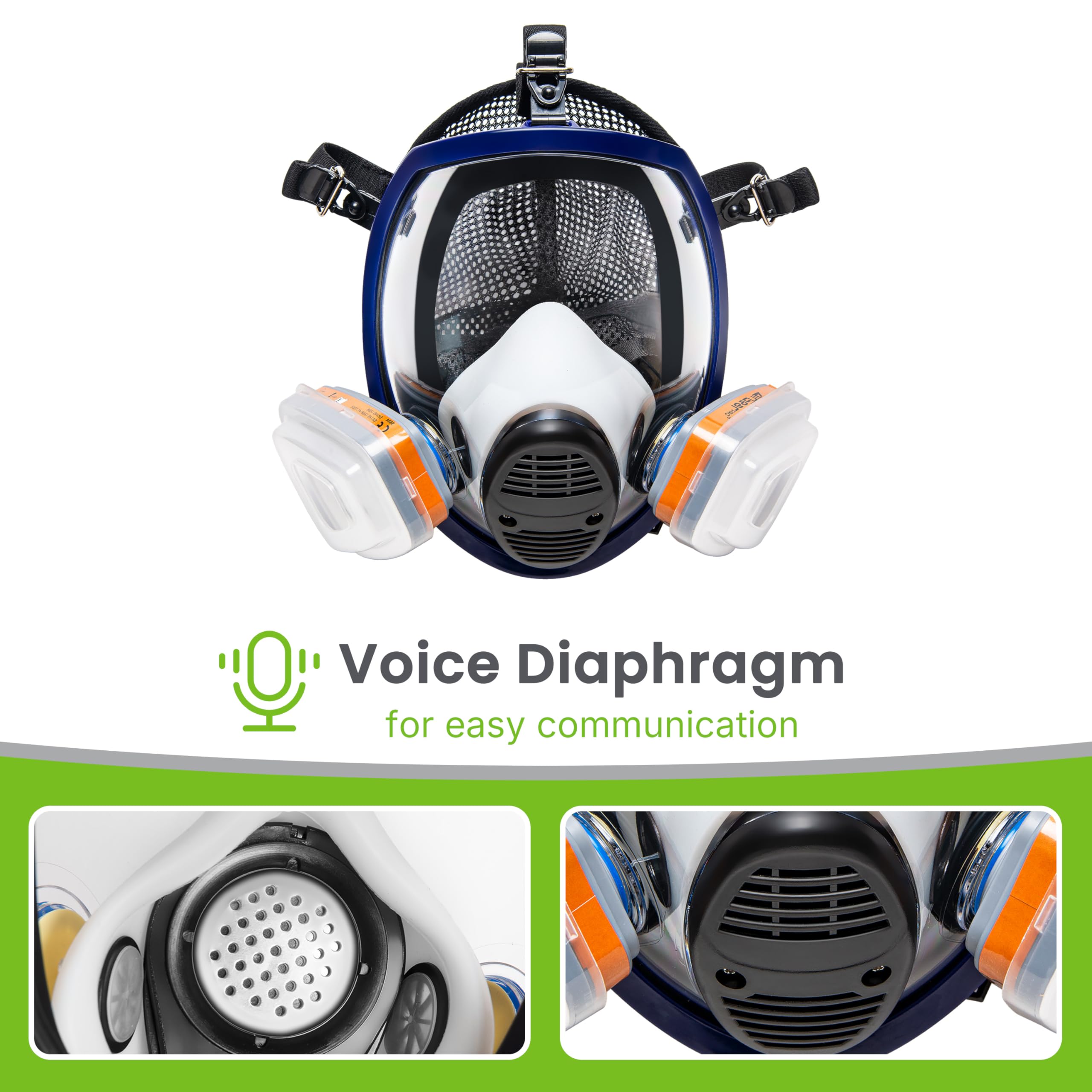AirGearPro G-750 built-in voice diaphragm for clear communication.