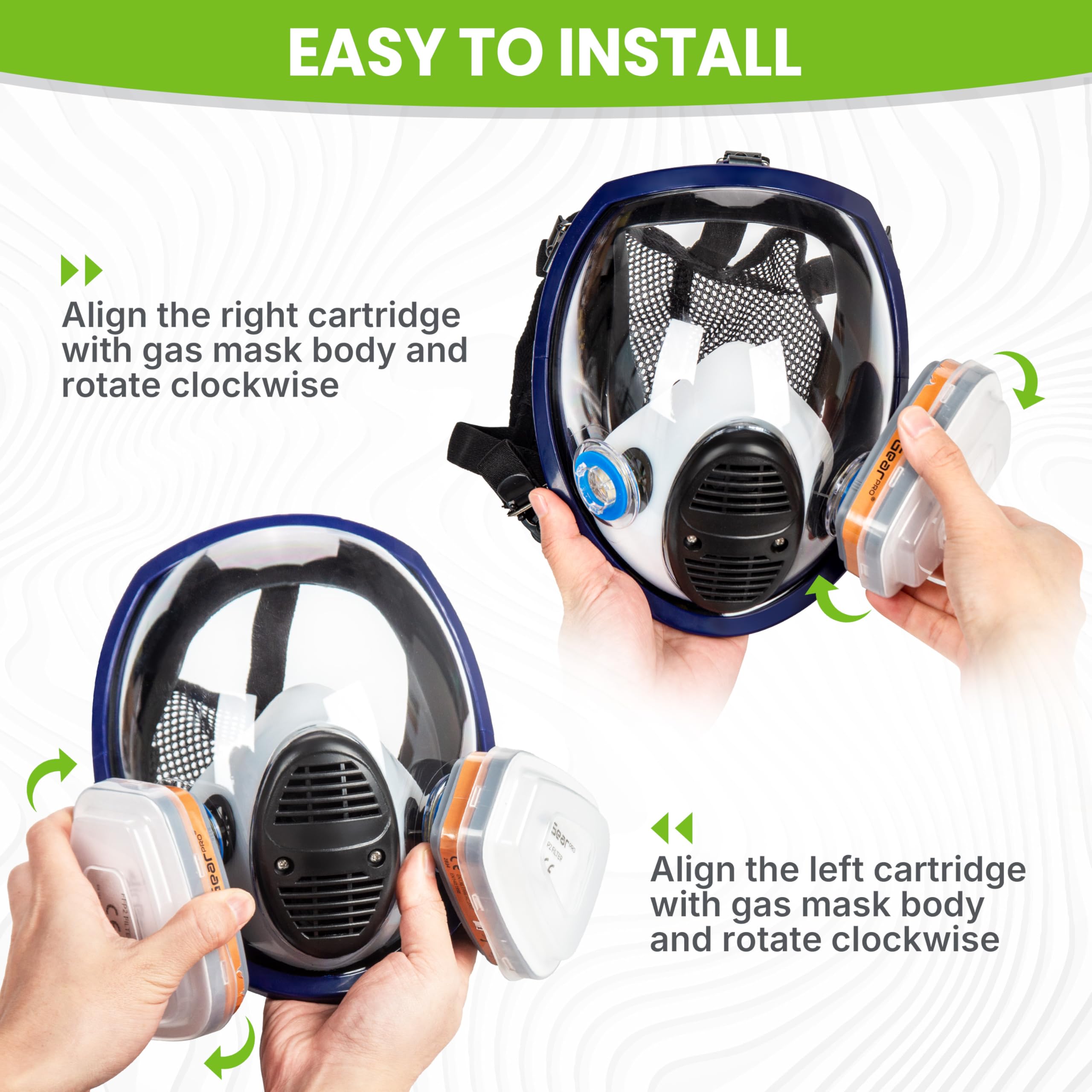 AirGearPro G-750 wide anti-fog visor with 76-degree field of view.