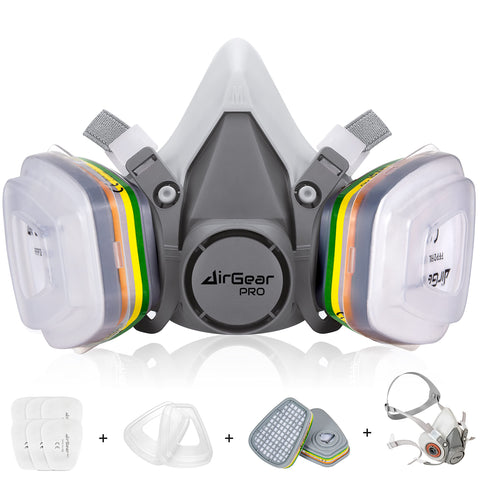 AirGearPro M-500 facepiece assembly shows easy setup for reliable protection.
