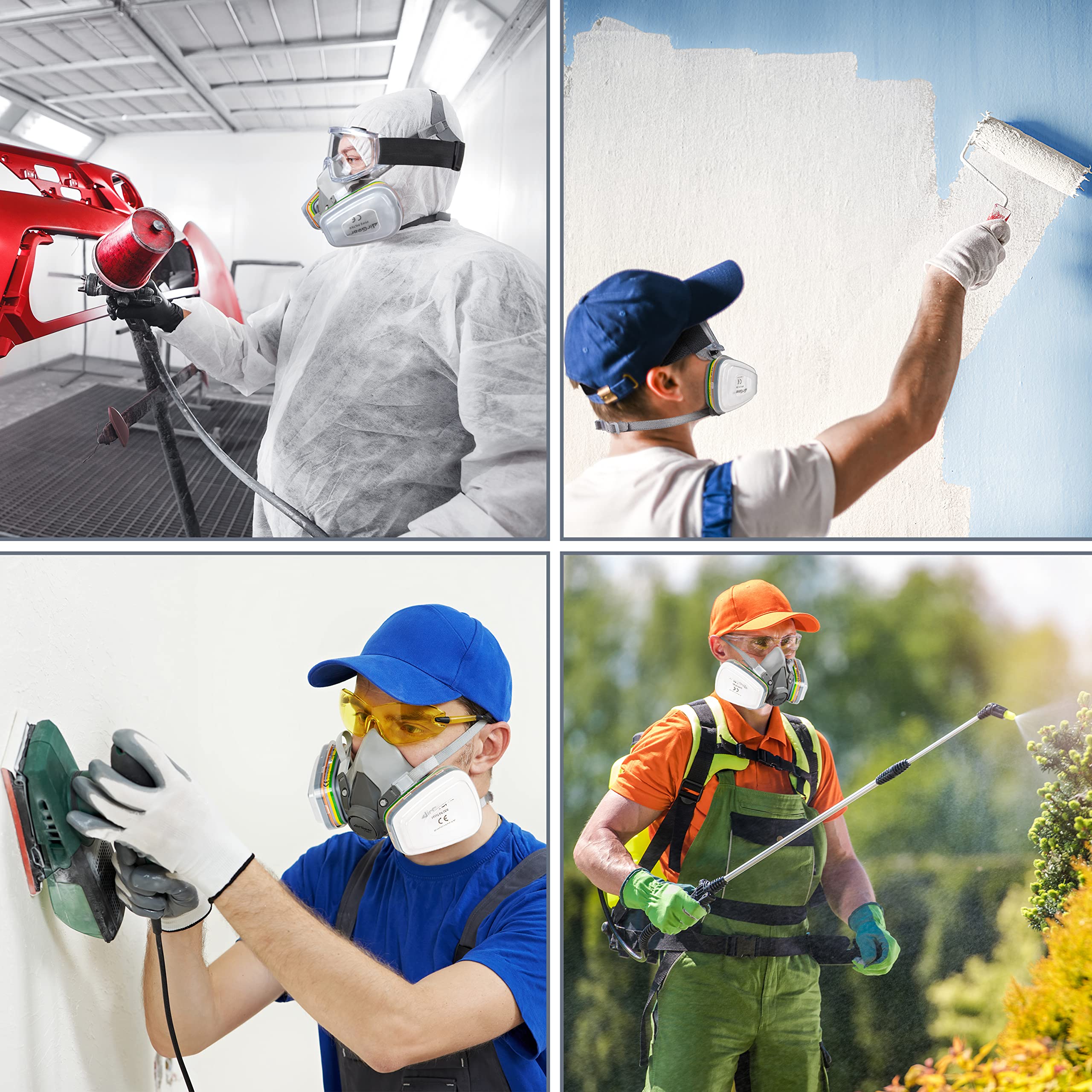 AirGearPro M-500 use scenarios for spray painting and DIY projects.