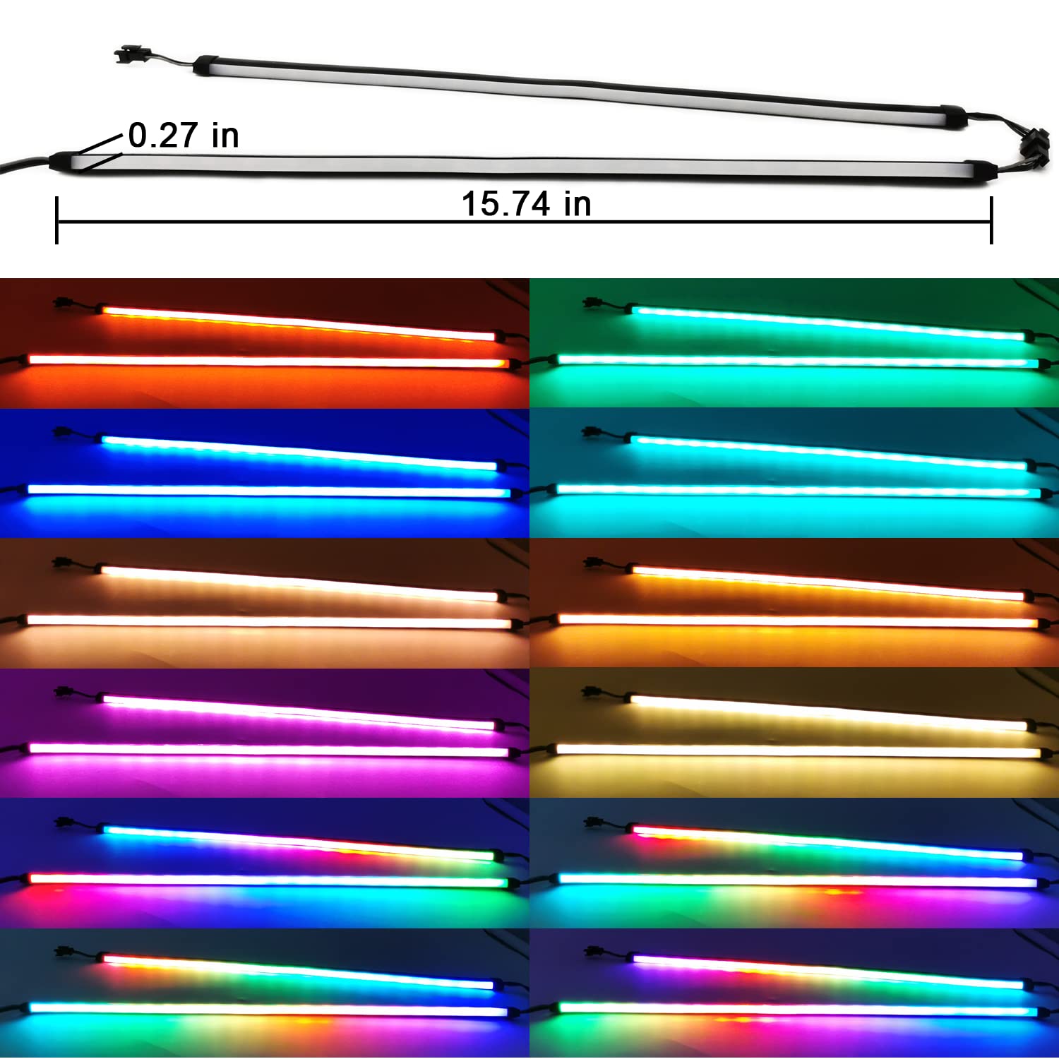 airgoo neon ls1 has 21 LEDs per strip for vivid, customizable illumination.