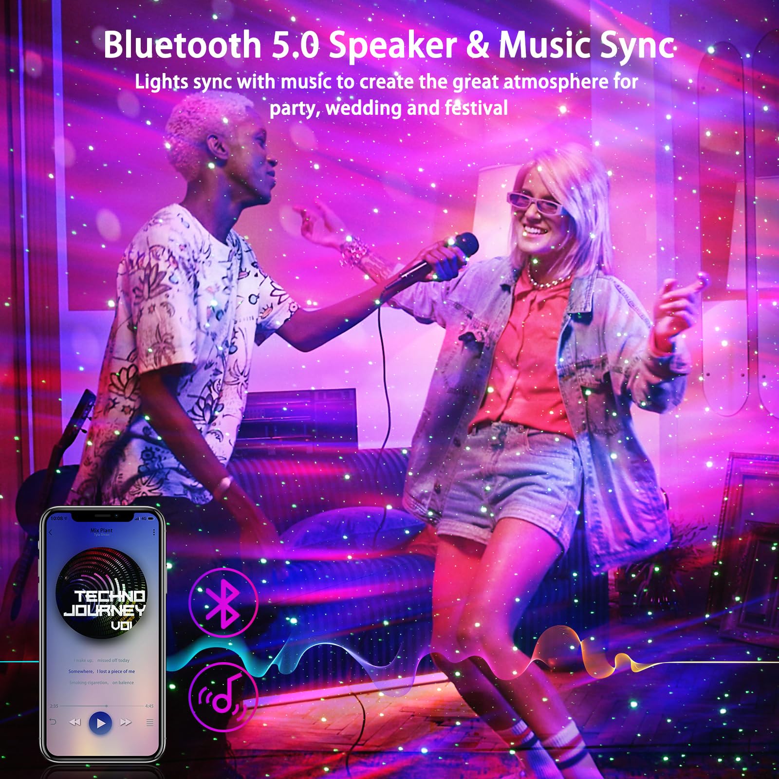 Airivo Aurora Projector doubles as a Bluetooth speaker with ambient sounds.