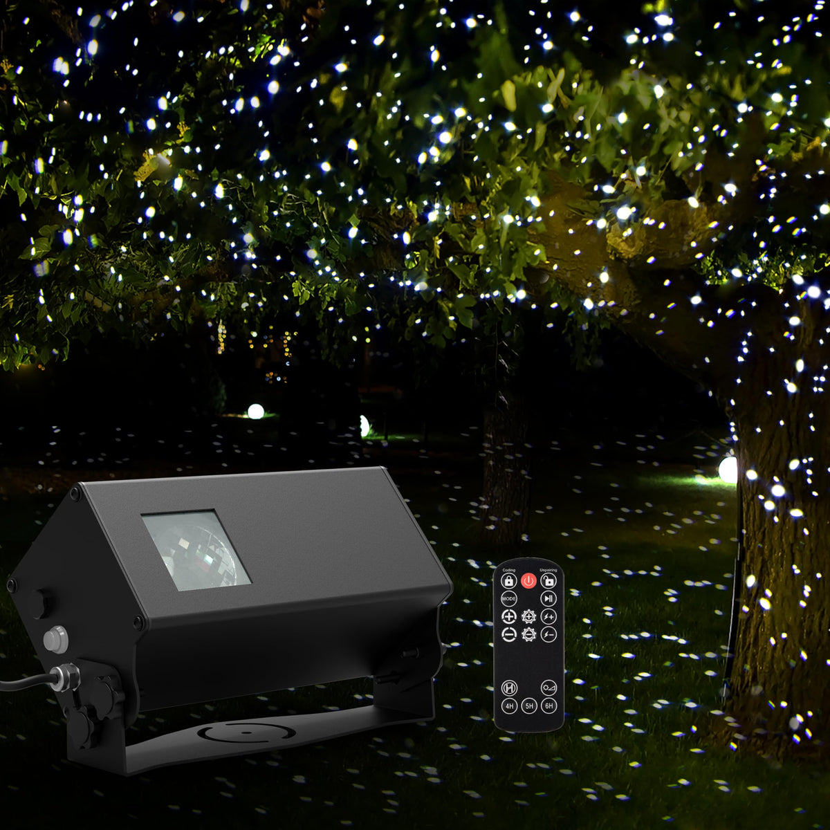 Airivo outdoor star lights projector creates a magical night sky in your garden.