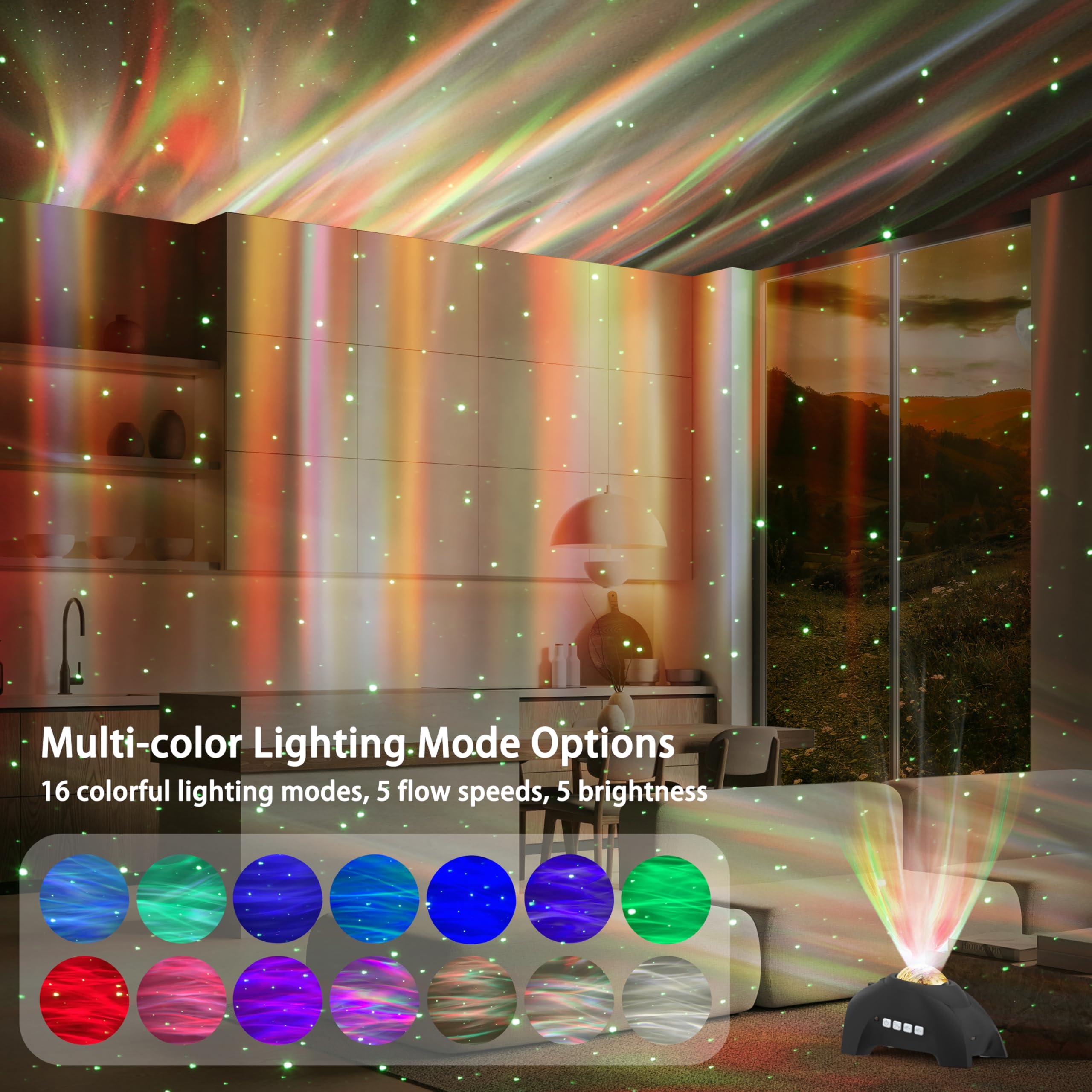 Airivo star projector with music sync ideal for parties and bedtime stories