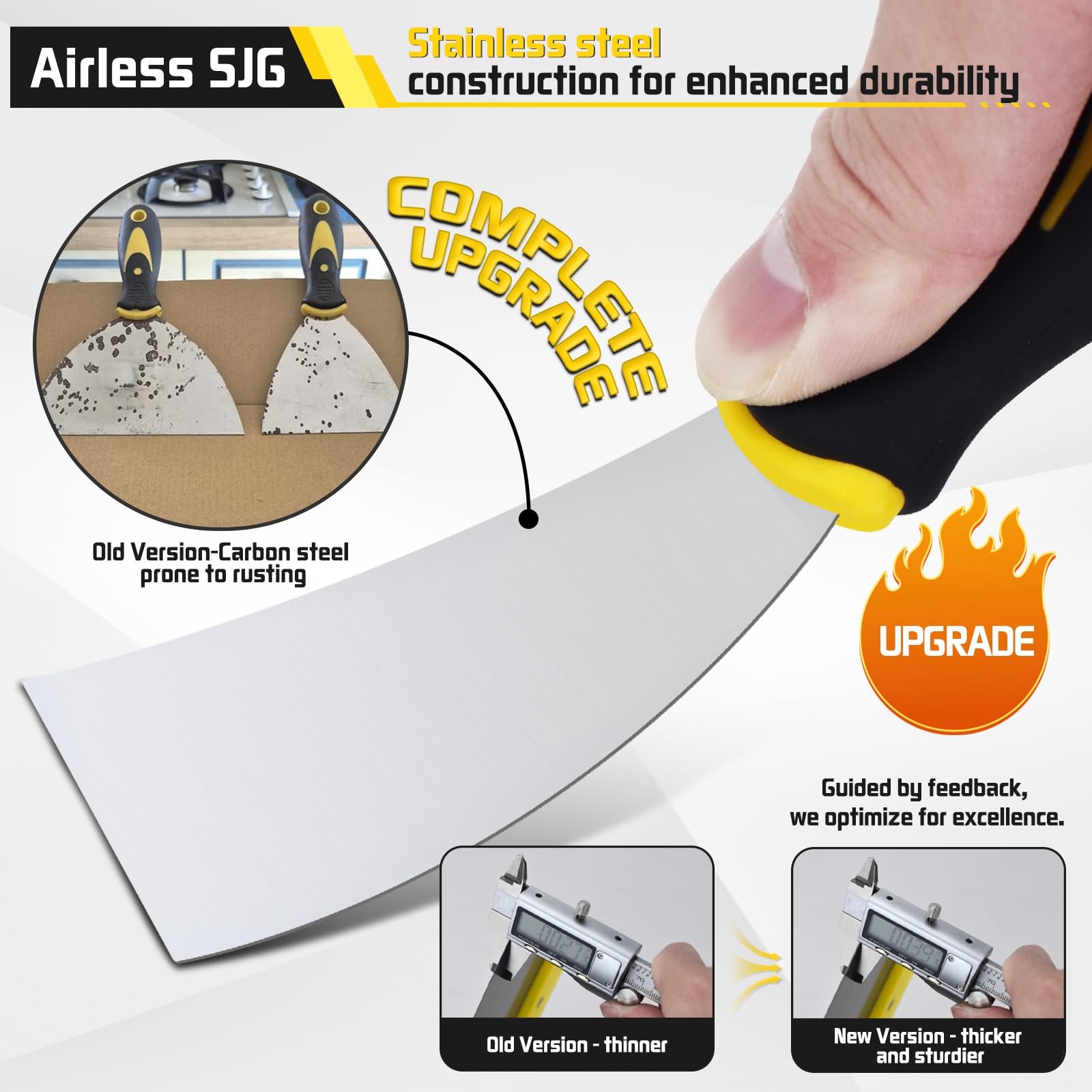 Airless SJG 6 inch joint knife for feathering joints