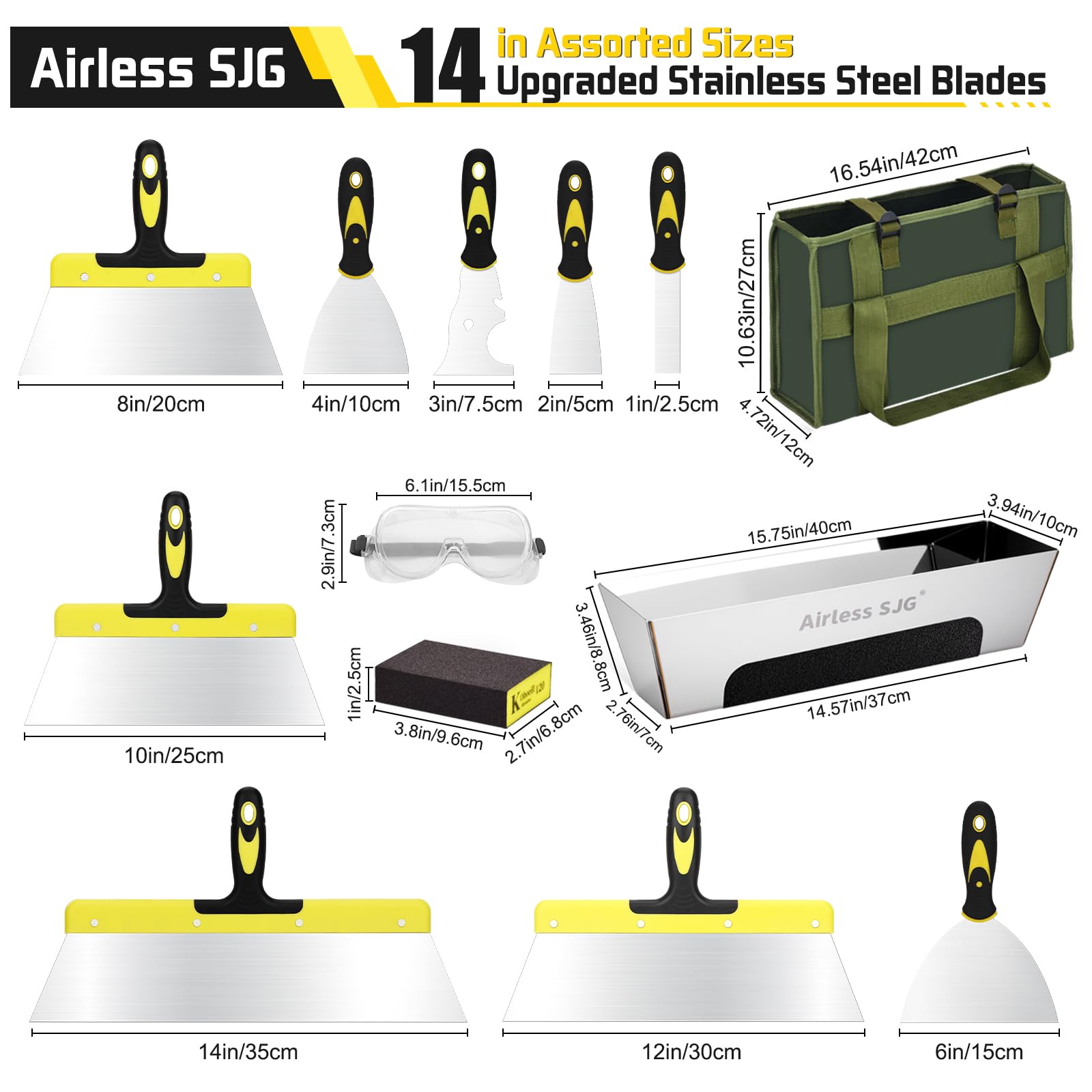 Airless SJG 1 inch putty knife for precise filling
