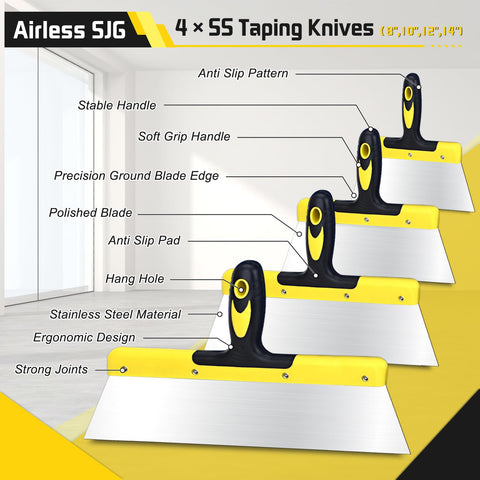 Airless SJG 2 inch putty knife for tight edges