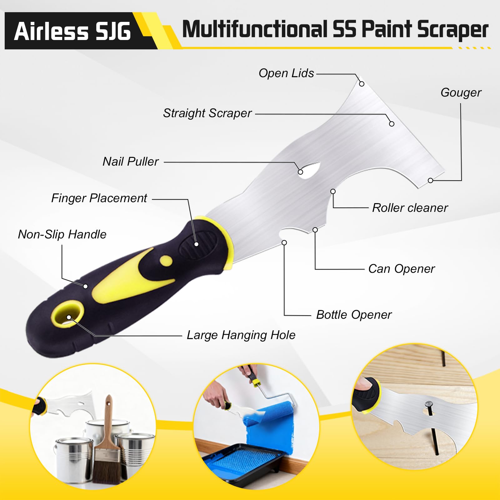Airless SJG 4 inch putty knife for wider areas
