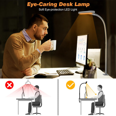 Airlonv energy-saving LED lamp reduces power usage while brightening the desk