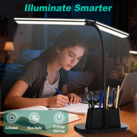 Airlonv LED Desk Lamp eye-friendly illumination with flicker-free light.