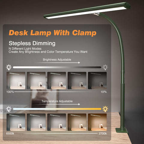 Airlonv desk lamp with stepless dimming for customizable warmth and brightness