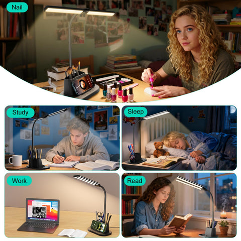 Airlonv LED Desk Lamp touch controls provide quick brightness adjustments.