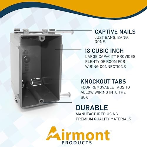 Airmont electrical box ideal for hammer-in installation