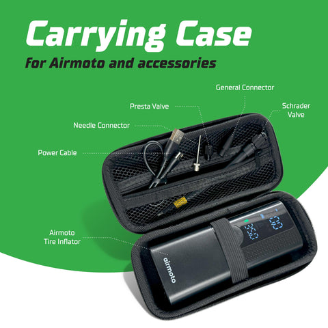 Airmoto case mesh pocket stores connectors and accessories securely