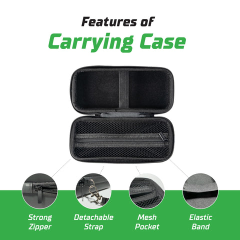 Airmoto carrying case soft velvet interior cushions the inflator against bumps