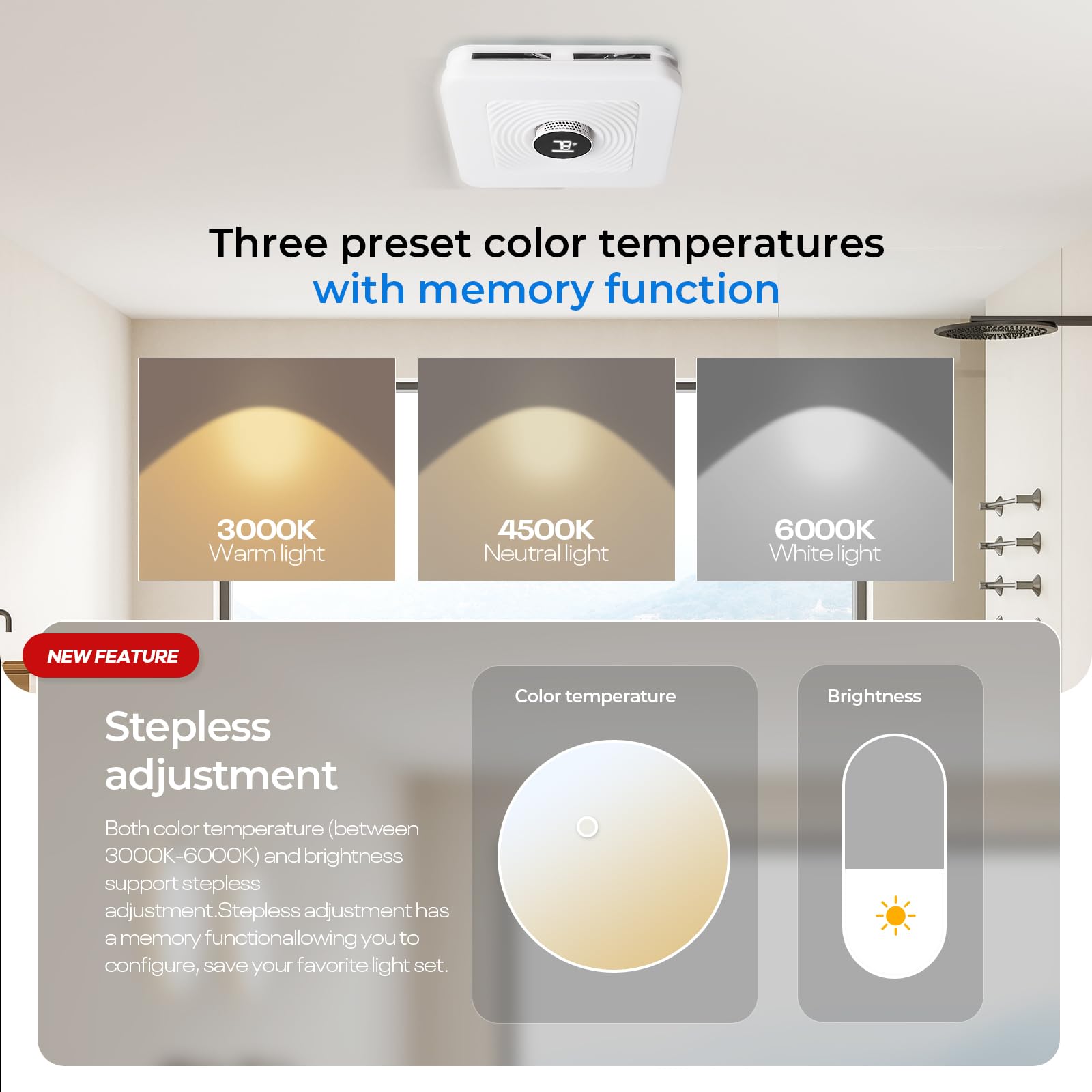 Airnatux seven LED colors and three light modes for customizable ambiance.