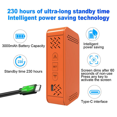Airnergy data export-ready CO detector stores readings on SD card for later review.